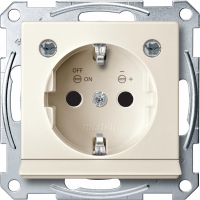 2304-0344 Merten механизм розетки schuko с мод. светодиодной подсветкой (бежевый)
