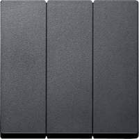 Merten Трехклавишный выключатель (антрацит)  System M
