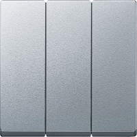 Merten Трехклавишный выключатель (алюминий)  System M