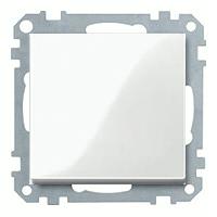 Merten Кнопочный одноклавишный выключатель с 1-НО контактом (алюминий) System M