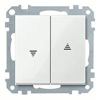 Merten Механизм управления жалюзи 2-х клавишный 10 А / 250 (полярно белый) System M