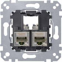 4576-0022 Merten розетка телекоммуникационная кат.6a stp 2хrj45
