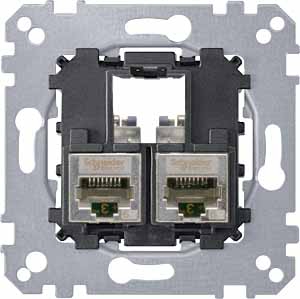 4576-0022 Merten розетка телекоммуникационная кат.6a stp 2хrj45