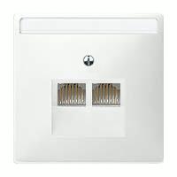Merten Розетка компьютерная двойная RJ45 6-й кат (полярно-белый) System Design