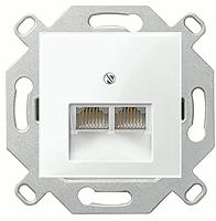 Merten Розетка компьютерная двойная RJ45 6-й кат (полярно белый) System M