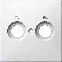 299719 Merten цент. плата с маркировкой fm и tv (активно белый)