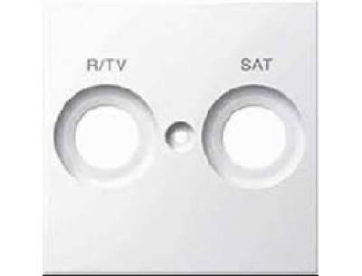 299819 Merten накладка розетки r/tv-sat с маркировкой (полярно белый)