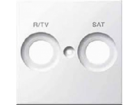 299825 Merten накладка розетки tv-fm/tv-fm-sat с маркировкой (активно белый)