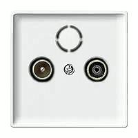 Merten Телевизионная розетка двойная оконечная TV+Radio (полярно-белый) System Design