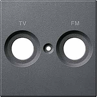 Merten Телевизионная розетка двойная оконечная TV+Radio (антрацит) System M
